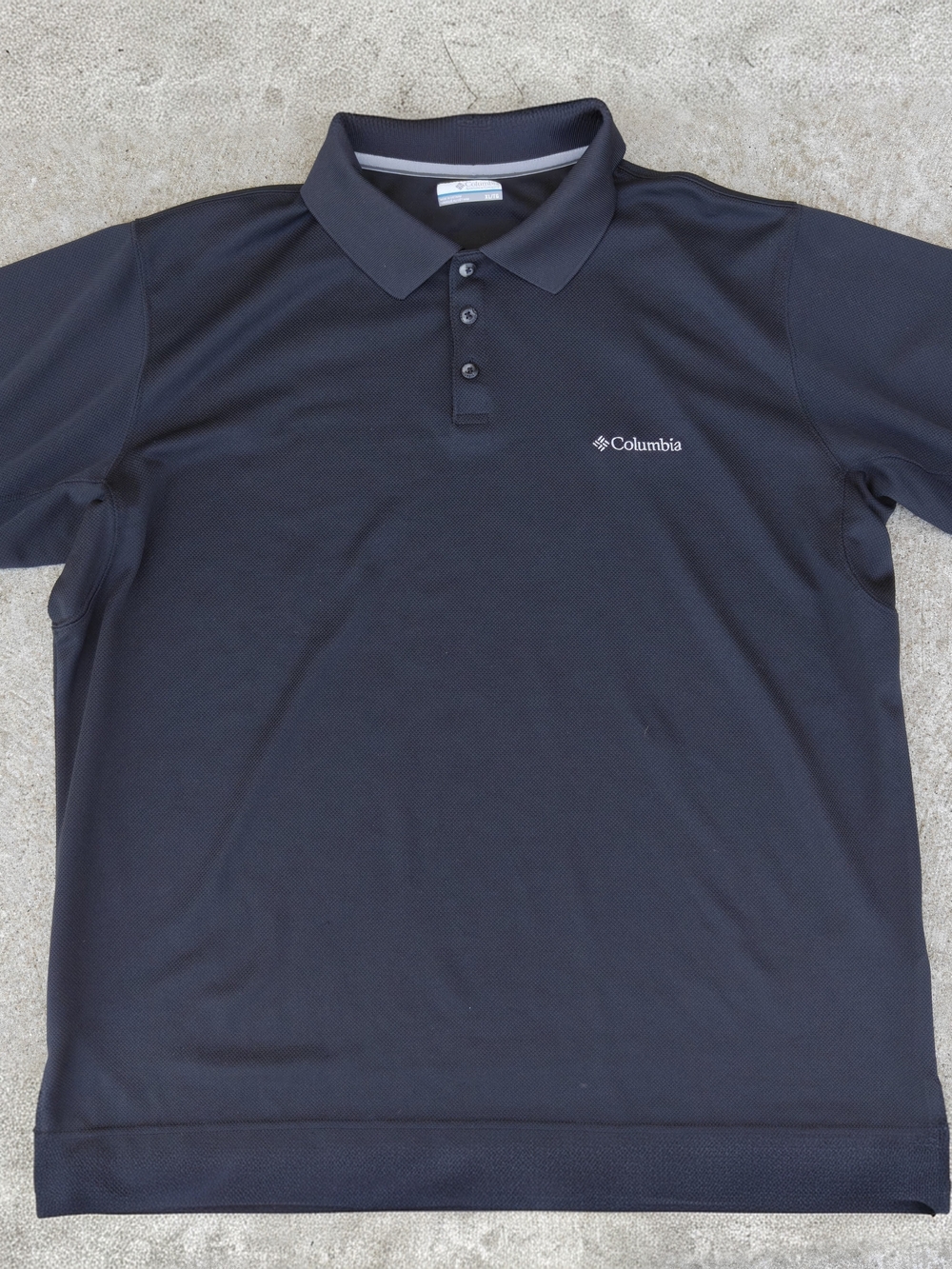 Columbia Men's XL Performance Polo Shirt Black Short Sleeve Golf Hiking Outdoors